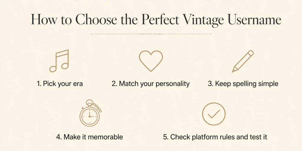 How to choose the perfect vintage username in five simple steps