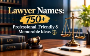 Cool Lawyer Names: 750+ Professional, Powerful & Memorable Ideas